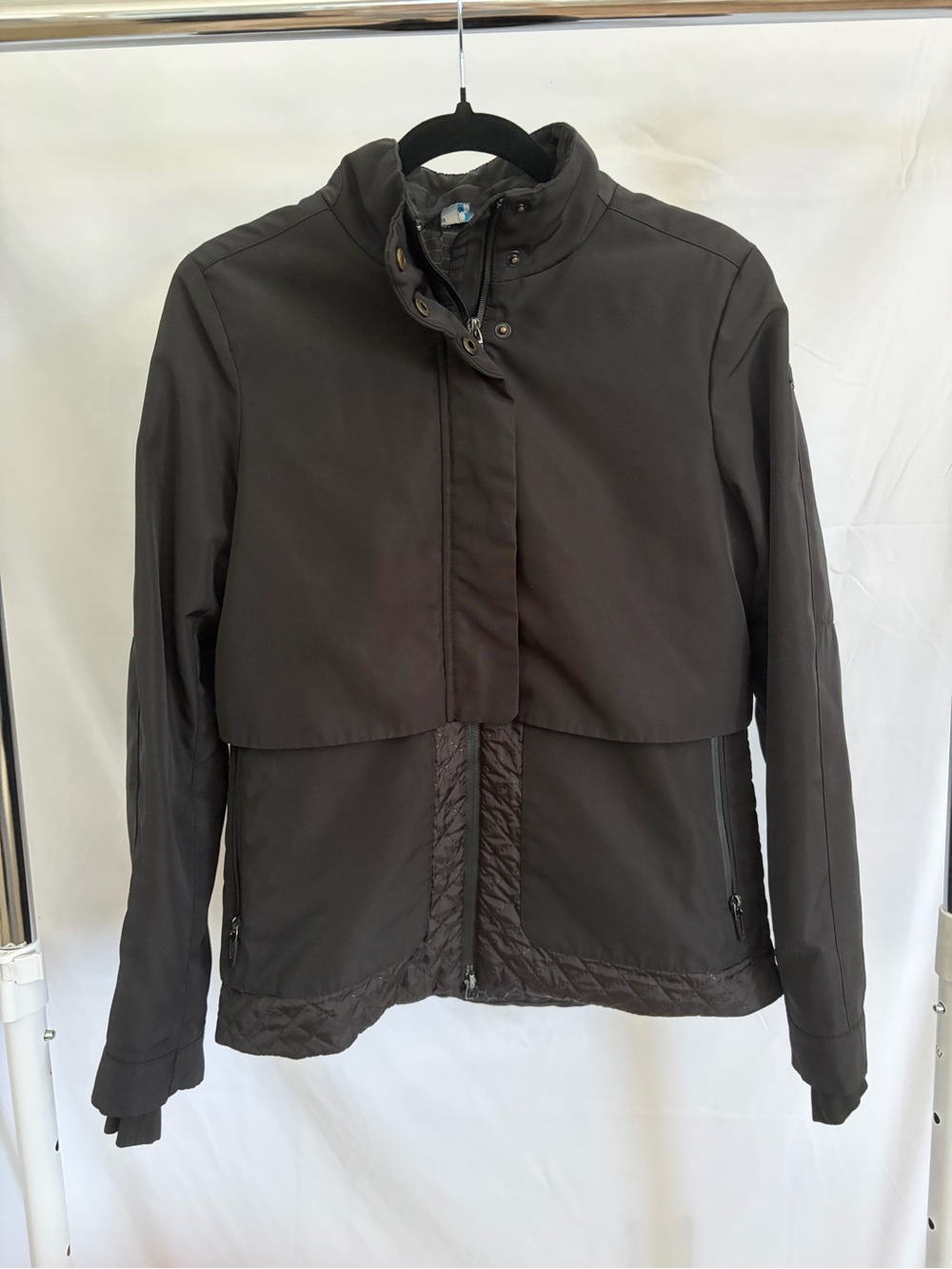 BMW Women’s Black Utility Jacket with Quilted Trim